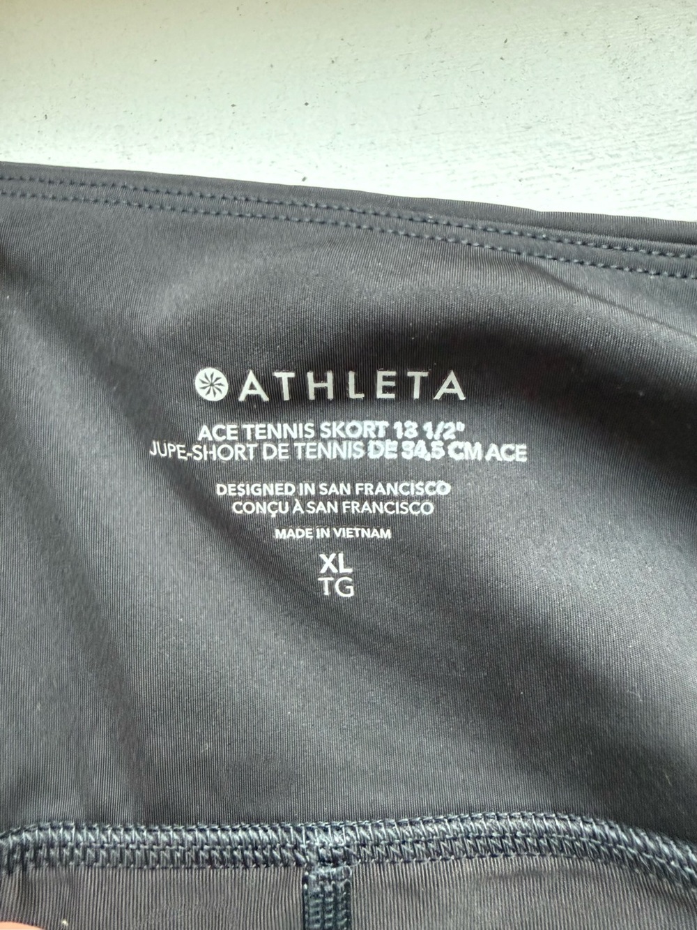 Athleta Ace High-Rise 13 1/2 Tennis Skort Black Size XL - Picture 4 of 11